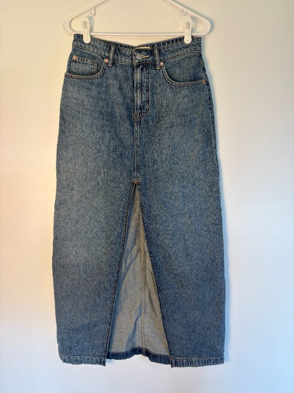 We The Free Nothing Better Denim Maxi Skirt